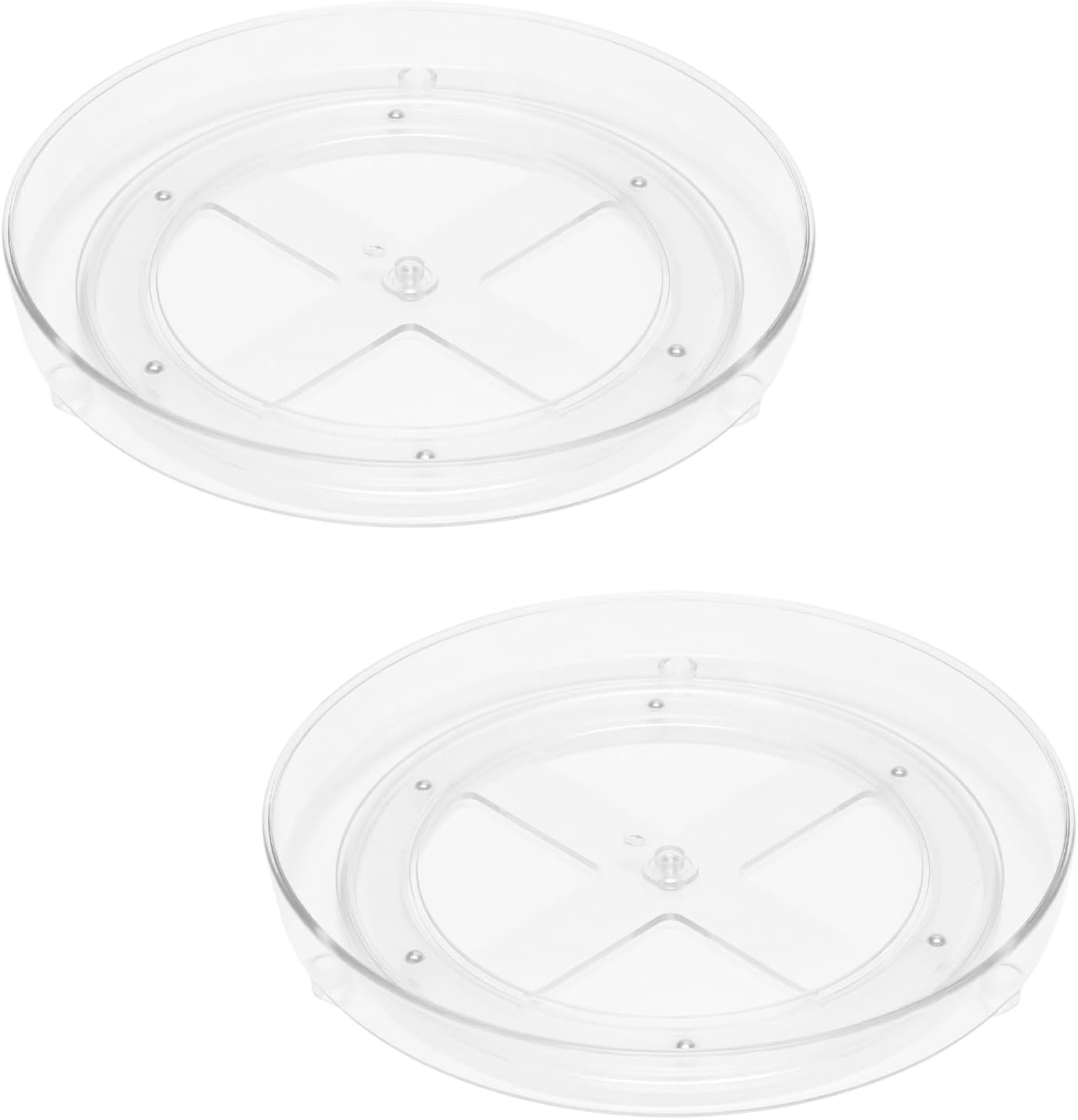 Lazy Susan for Cabinet, 9.3 Inch Clear Rotating Turntable Organizer