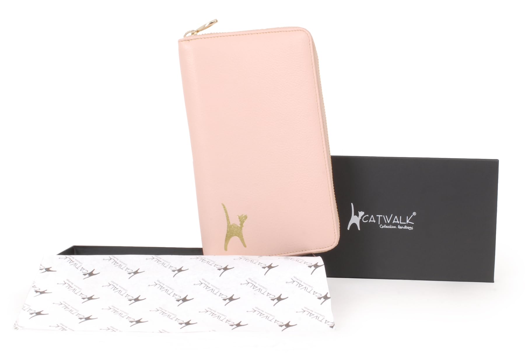 Catwalk Collection Handbags - Damen Schmuckbeutel Klein - Schmucktasche/Schmucketui für Reise - Mit Reißverschluss - Pippa - Rosa