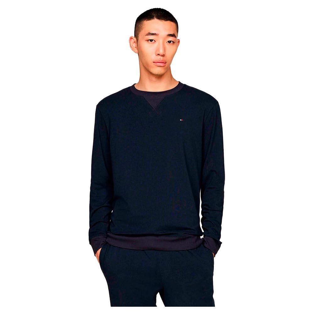 Tommy Hilfiger Men’s Round Neck Sweatshirt, Blue (Desert Sky), M