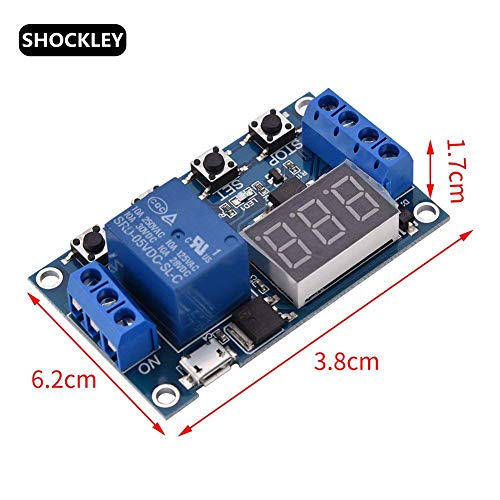 Image of Shockley Timer Module Relay, DC 6-30V 1 Channel Relay Timer Switch Trigger Delay Circuit Cycle Adjustable + 4w Auto Swing Motor for Incubator Synchronous Egg Turner Motor 220-240V 5 /6rpm w1209
