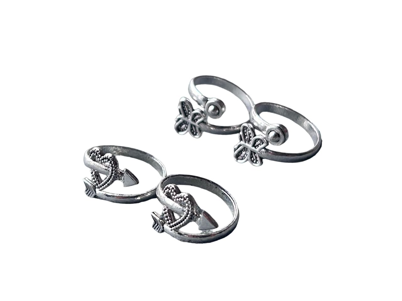 Women & Girls Metal Fancy Glossy finish Toe Ring Adjustable Bichiya/Leg Finger Ring_Combo_2 (A_C_P_110729_Silver)-image-35