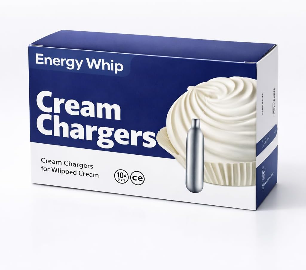 Whipped Cream Charger 8g 10 pack x 5 Dispenser, Home Baking, Homemade Cake Decorating & Dessert Topping