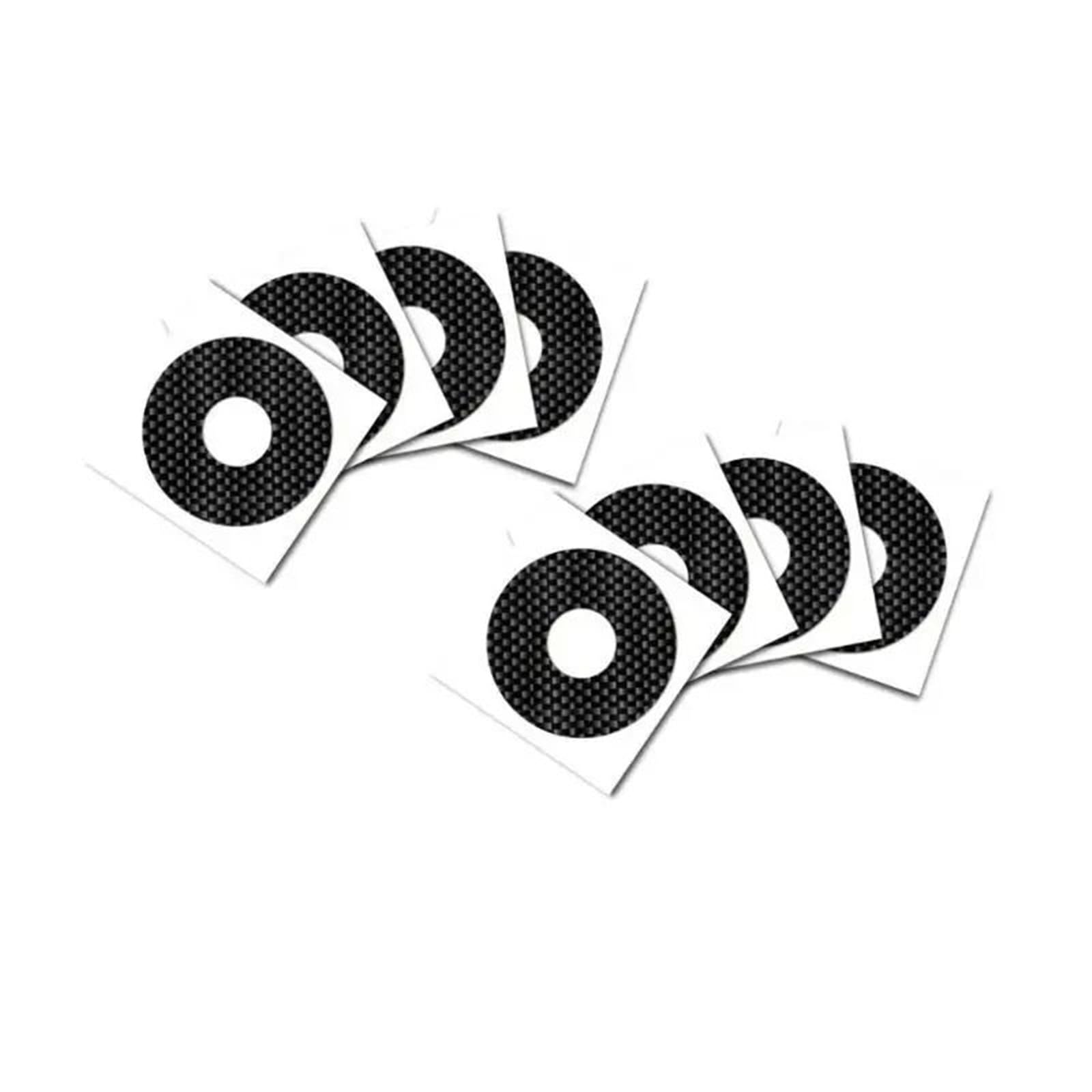 Pegatina Brillante Llantas para Buggy 8 Uds. TS-057 Fibra Carbono Accesorios Coche RC Componentes Piezas Reparación Modelos Juguete Repuesto Accesorios RC