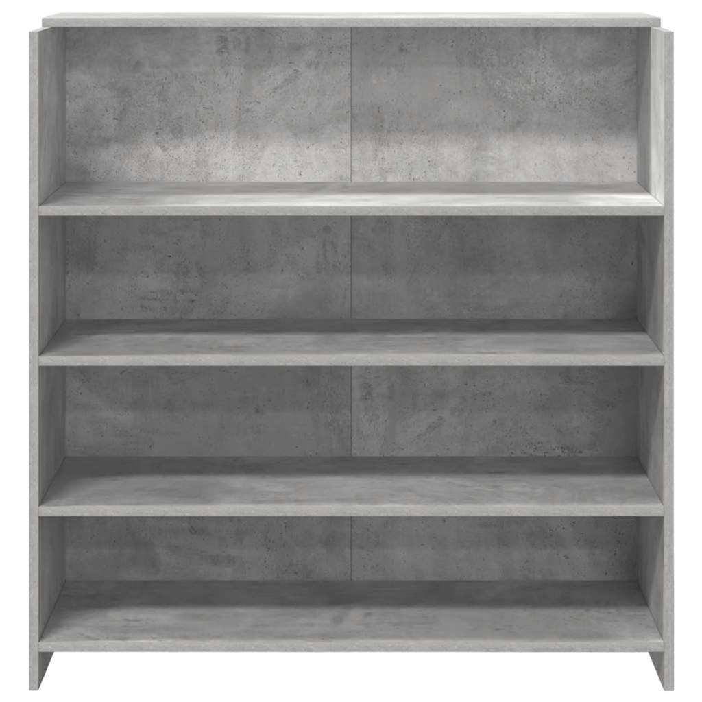 Bancone per ricevimento, in legno grigio cemento, 100 x 50 x 103,5 cm, con ripiano, scaffale per ufficio, segretario, tavolo da lavoro per computer, ergonomico, salvaspazio