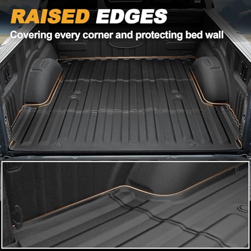 LUMWAY Truck Bed Mat for Ford F150 2015-2025 2026, All Weather Trunk Bed Liner for 2025 Ford F-150 Raptor Lightning Accessories, 5.5FT 67.1'' TPE Cargo Liner Truck Mat (Not Fit 6.5FT/8FT Bed) — view 5