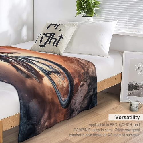 Manta de franela para bicicleta de montaña sofá cama 100x130 cm 7