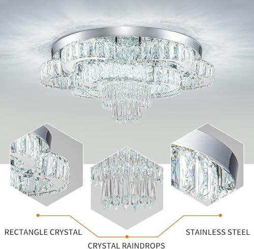 Lustre en cristal LED télécommandé pour éclairer les escaliers - 7