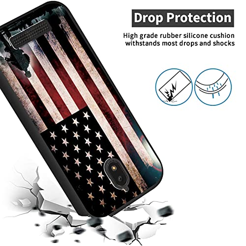 Jycuhtcl For Blu View 2 Phone Case 5.5"(B130Dl), American Flag Patriotic Soldier Personalized Design, Shockproof Slim Lightweight For Blu View 2 Protective Tpu Cover #TOP4
