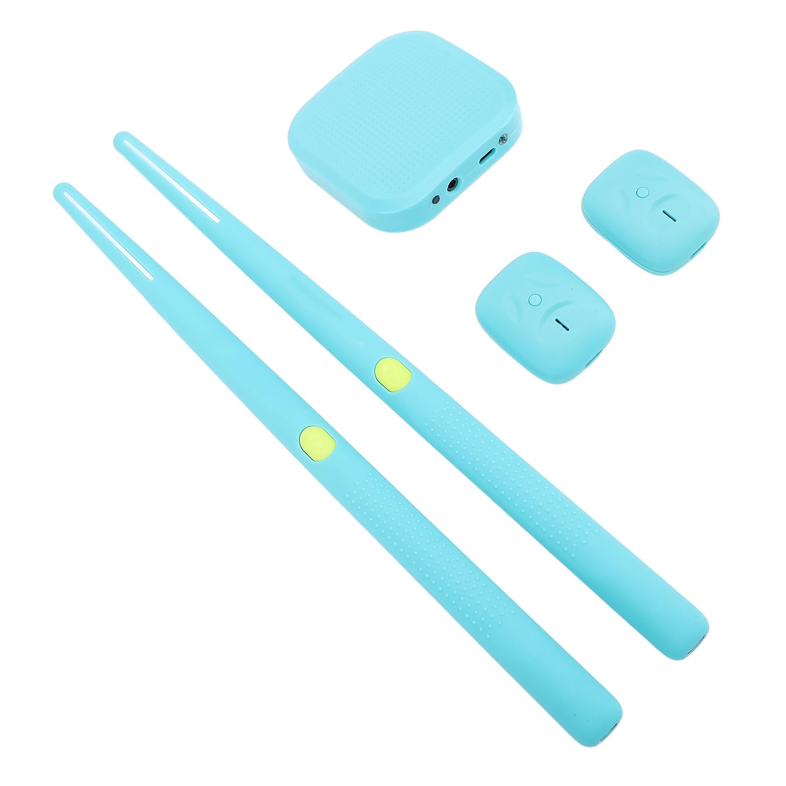 Ensemble de Tambour à Air électrique, Baguettes de Poche à Effet de Lumière Colorée, Jouet pour Enfants Débutants, Matériau ABS (Bleu)