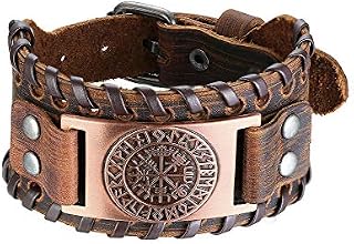 VNOX Mens Thor's Hammer Bracelet Black Braided Rope Wristbands Stainless Steel Norse Viking Jewelry Valknut Protection Amulet Birthday Gift for Men Boys (Bracelet-22)