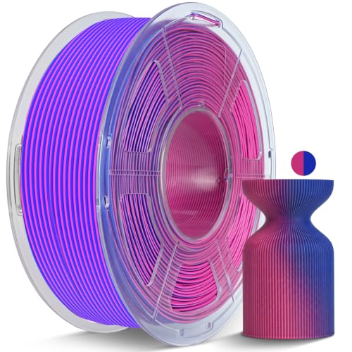 Image of JAYO Matte Dual Color PLA Filament 1.75mm 1.1kg Spool, Red Blue | Matte Finish, Two-Tone Effect, ±0.02mm Accuracy, Tangle Free, Most FDM Printers