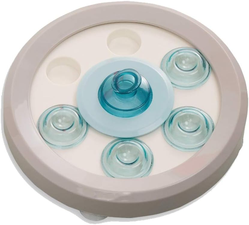 Durable Food Dispensing Dog Puzzle Anti-Slip Nontoxic IQ Training Puppy Toys Interactive Pet Slow Feeders Easy to Clean (Blue)