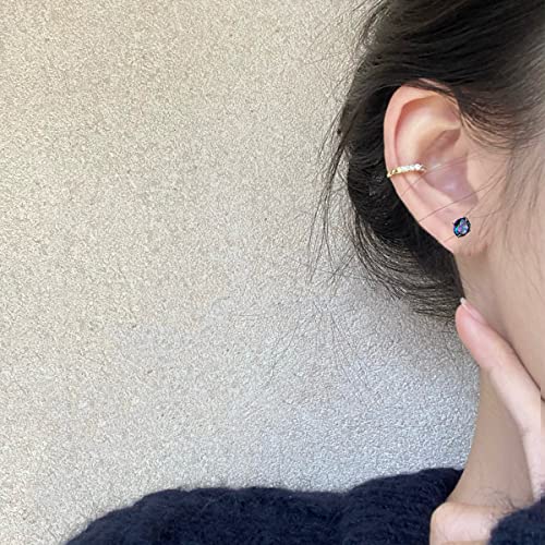 Nasama Titanium Screw Back Stud Earrings Cubic Zirconia Hypoallergenic Helix Earrings For Women Men Girls (Mixed Color 1/2Pair) #TOP7