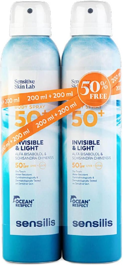 INVISIBLE & LIGHT body spray SPF50+ promo 2 x 200ml