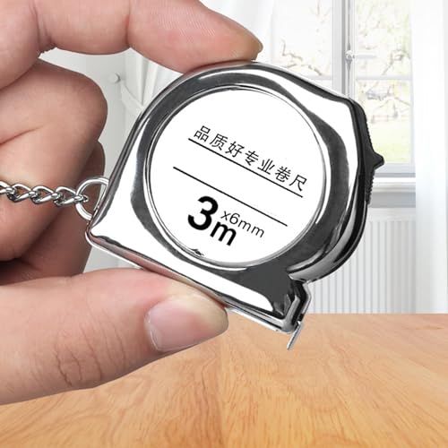 Mini cinta métrica retráctil de acero en llavero miniatura 5