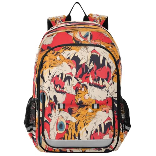 Sac à dos scolaire tigre pour les sorties week-end et les cours des adolescents