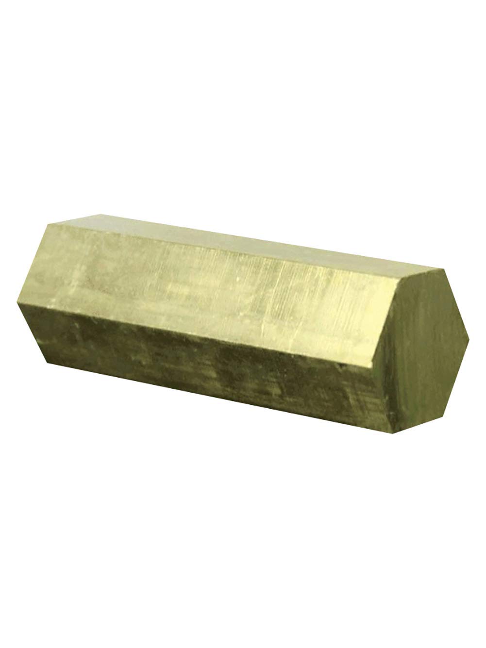 RQYWTSJBA Massive Sechskantstange aus Messing ， H59 Messing Hexagon Bar Hex Cu Industrie Material Herstellung Metallform DIY 100Mm(Opposite Side Length32Mm)