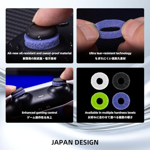 Image of TALONGAMES Joystick Precision Rings, Aim Assist Target Motion Control Compatible with PS4, PS5, Xbox Series X /S, Xbox One, Xbox 360, Switch Pro and Scuf Controller (Black - Hard - 8H)