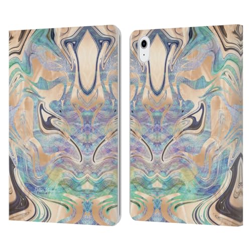 Coque en cuir portefeuille pour iPad Air 2020 2022 motif marbre