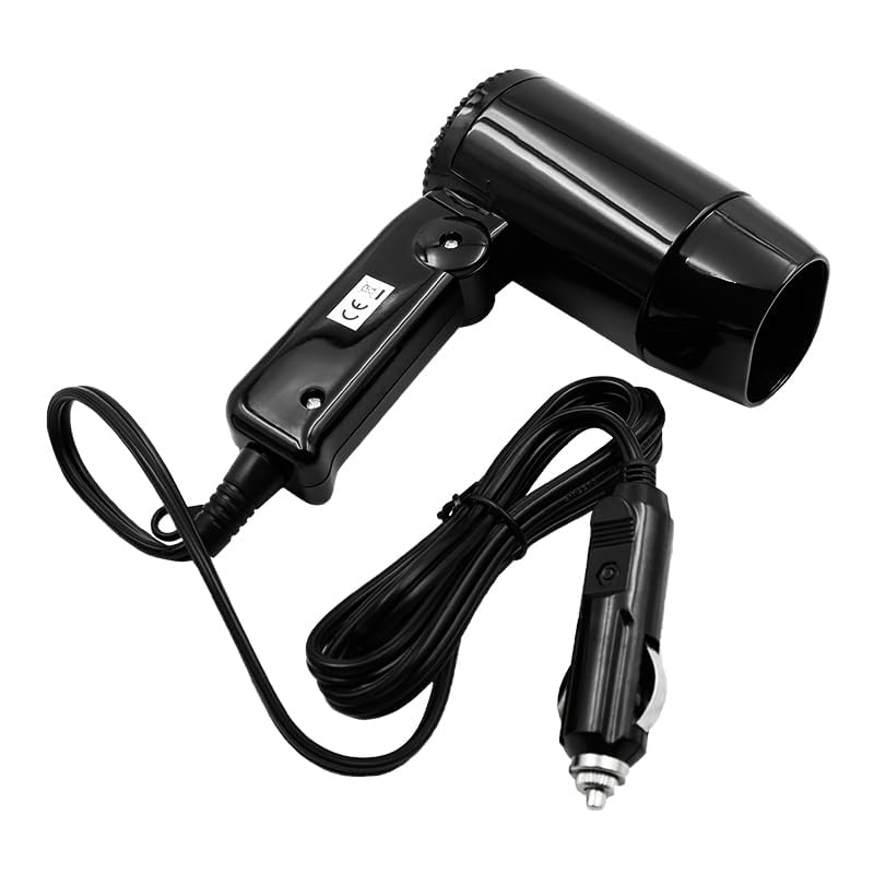 Namvo Secador de Coche Mini Secador de Pelo de Viaje Secador de Pelo Plegable de 12 V para Autocaravanas Camping