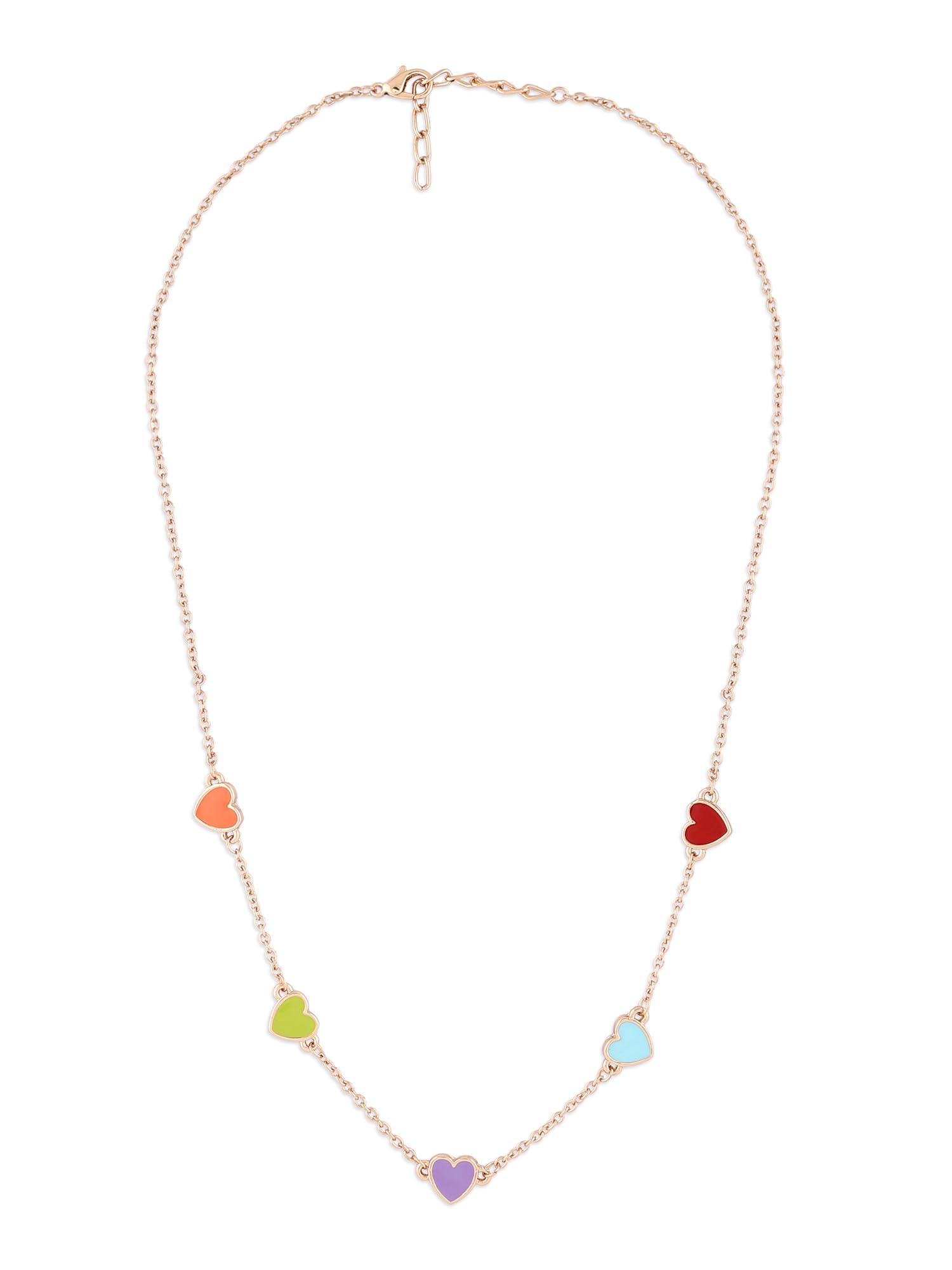 ZAVERI PEARLS Multicolor Enamel Hearts Contemporary Style Chain For Women-ZPFK16223 (B0CFTYMTPD) Amazon Price History, Amazon Price Tracker