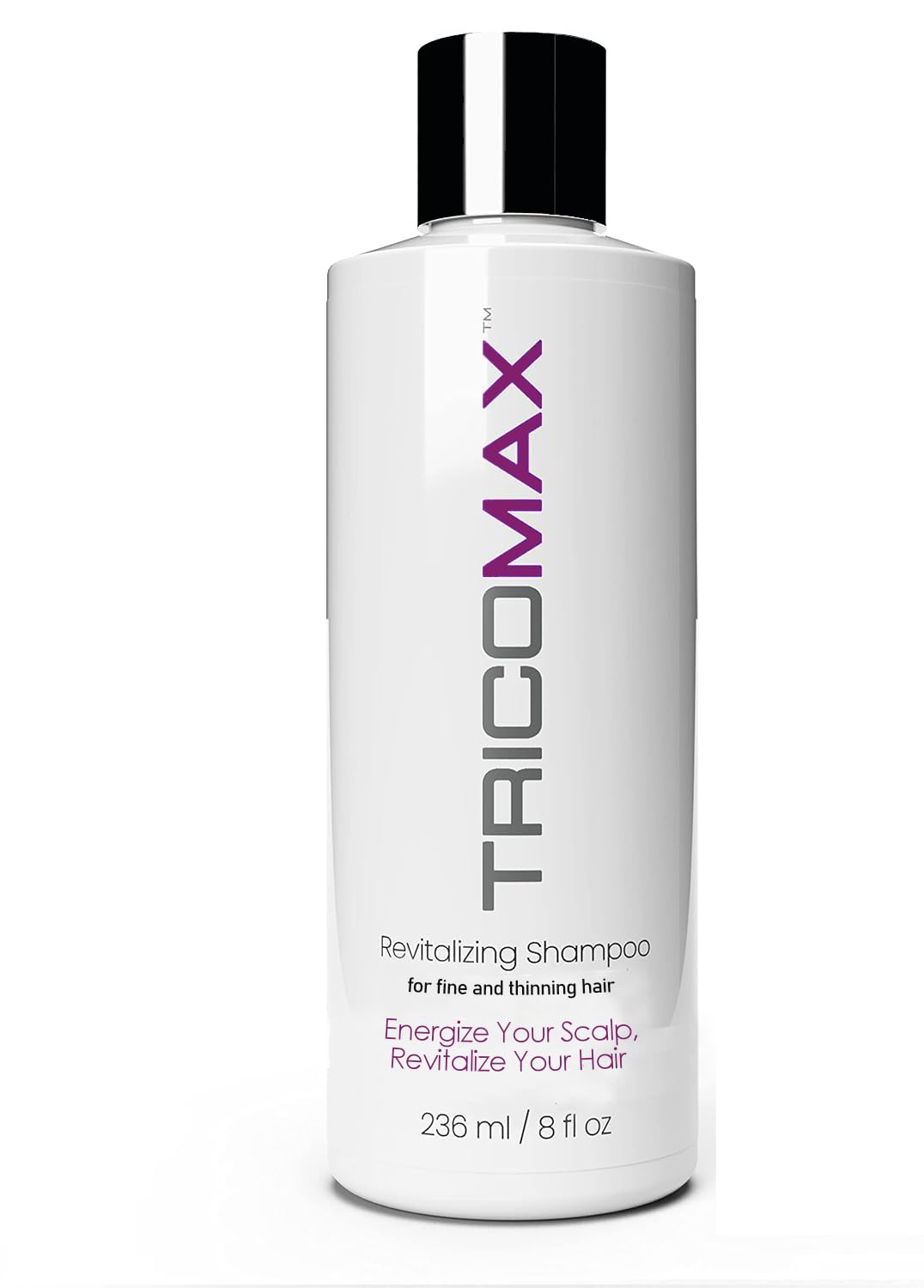 TricoMax™ Revitalizing Shampoo – Sulfate-Free Botanical Scalp Cleanser with Micro Bubble Technology – Aloe, Caffeine, Peppermint & Saw Palmetto – Daily Use for All Hair Types - 236 ml / 8 fl oz