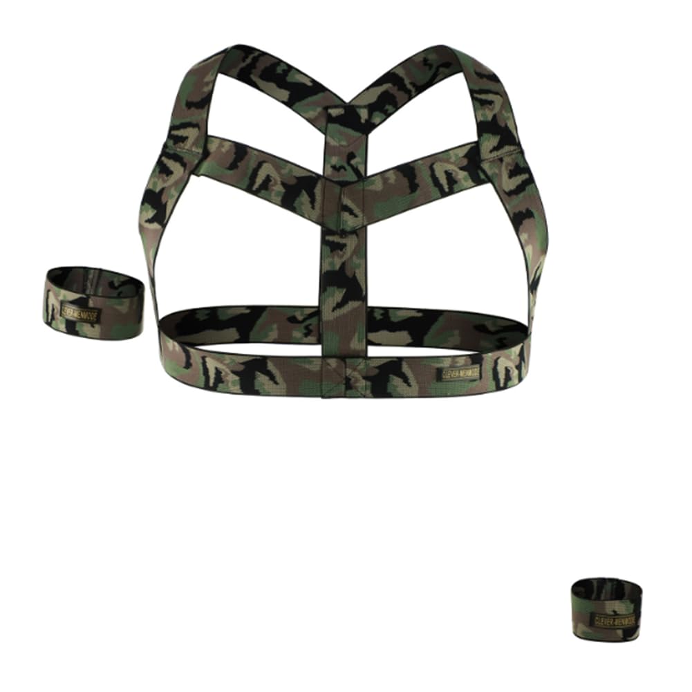 JPXJGT Mens Harness Belt Body Chest Elastic Halter Sexy Bondage Strap Gay Cosplay Leotard Prom Show(Size:One Size,Color:Green)