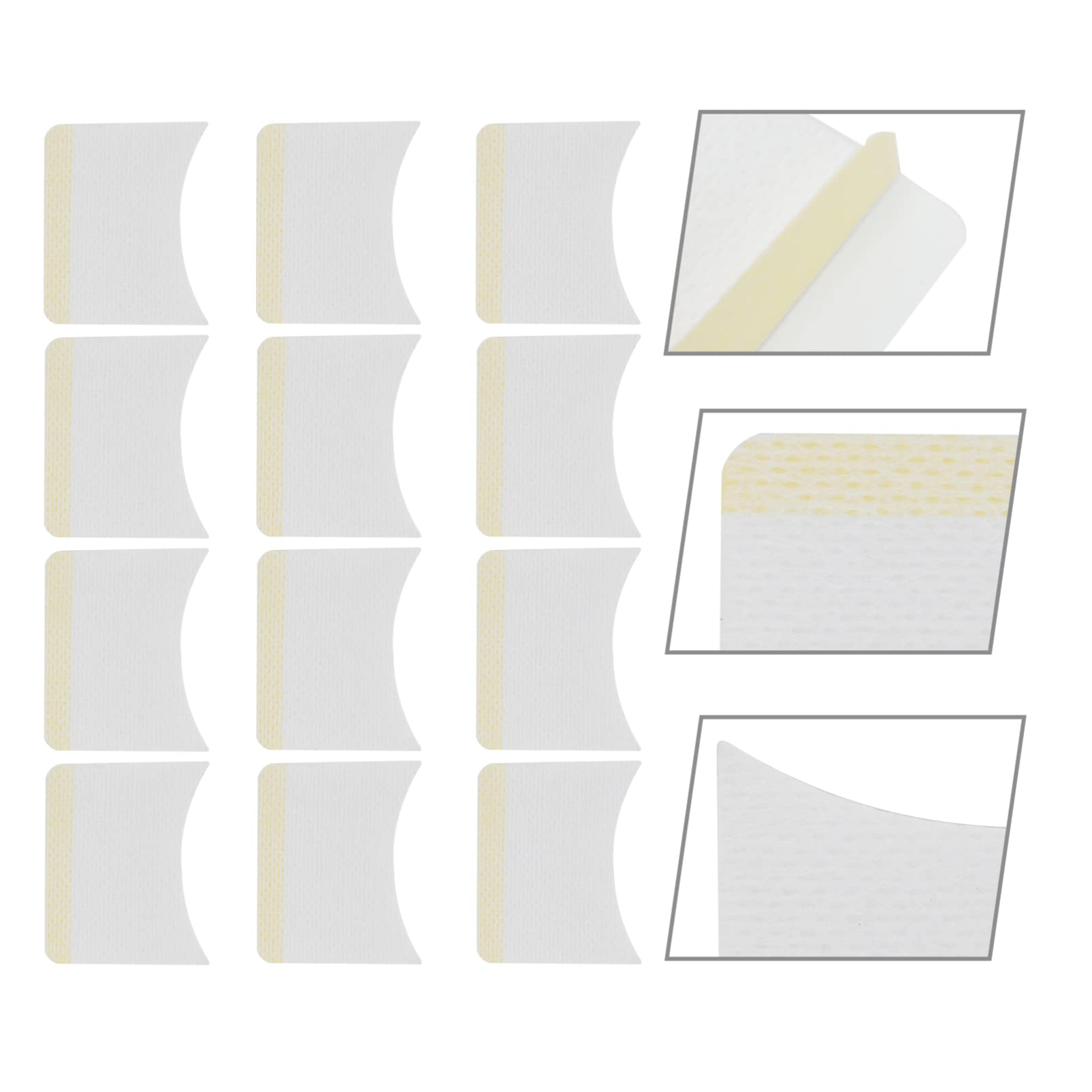 minkissy 2sets Eyelash Grafting Cleaner Cosmetics Remover Pads Eyepads for Lash Extensions Comfortable Eyelash Removal Pad 160pcs*2