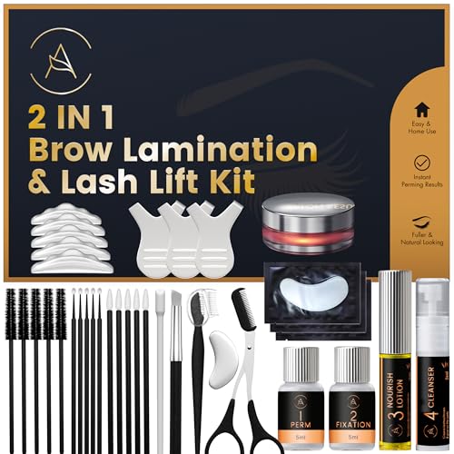 Wimpernlifting & Augenbrauen Lifting Set, 2-in-1-Lösung, Brow &...