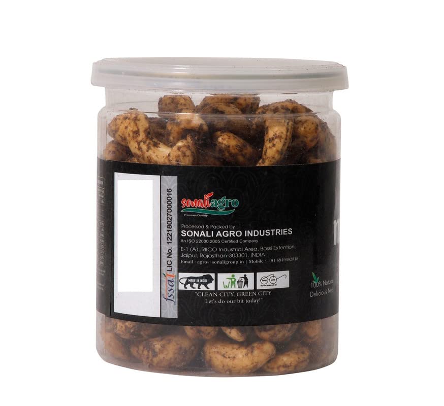 Mevagarh Dry Fruitt Whole Cashew 4 PC PIECES | Whole Cashew Nut | Cashew in fresh Jar | Gluten & GMO Free | Super Crunchy, Delicious & Healthy Nuts (Pack of 1, Black Pepper (200 g))