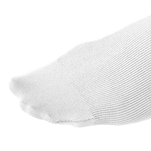 Image of JOBST for men knee high 15-20 mmHg Compression Socks, Closed Toe, X-Large, White