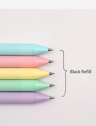 Miniatura 3 de Kaco Lanxivi - 20 bolígrafos de tinta de gel de repuesto negro, bolígrafos de tinta de secado rápido, bolígrafos de tinta retráctil, bolígrafos de