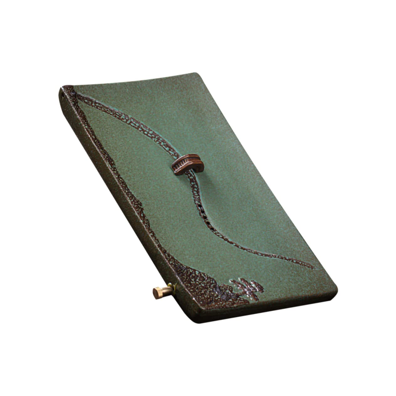 PRETYZOOM 1Pc Style Ceramic Tea Tray with Drainage Design for Household Use Practical Pot Holder for Tea Kettles and Desktop Decoration Vintage Aesthetic Tea Accessory