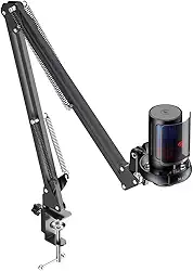 Microfone Stream Havit RGB Com Braço Articulado GK50 Pro Preto