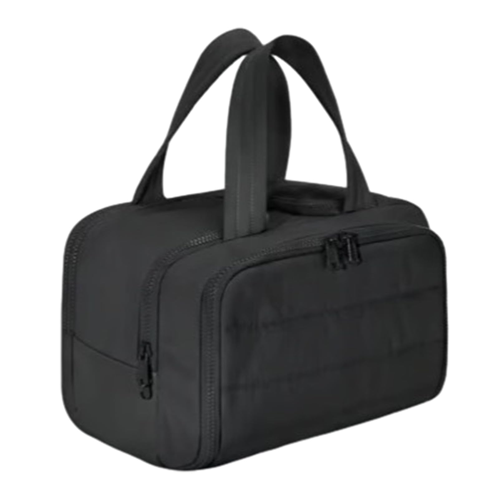 QUROXO Toiletry Bag, Makeup Travel Pouch, Large Capacity Wide-Open Travel Cosmetic Bag, Waterproof Toiletry Bags (Black)