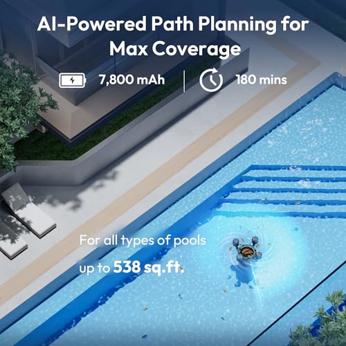 Image of (2026 Upgrade) BUBLUE F10 Pool Surface Skimmer Robot, Pool Cleaner with App Control,Powerful Suction,5L Filter, Dual Cleaning Modes, AI Navigation,Ideal for In-Ground & Above-Ground Pools,Space Gray