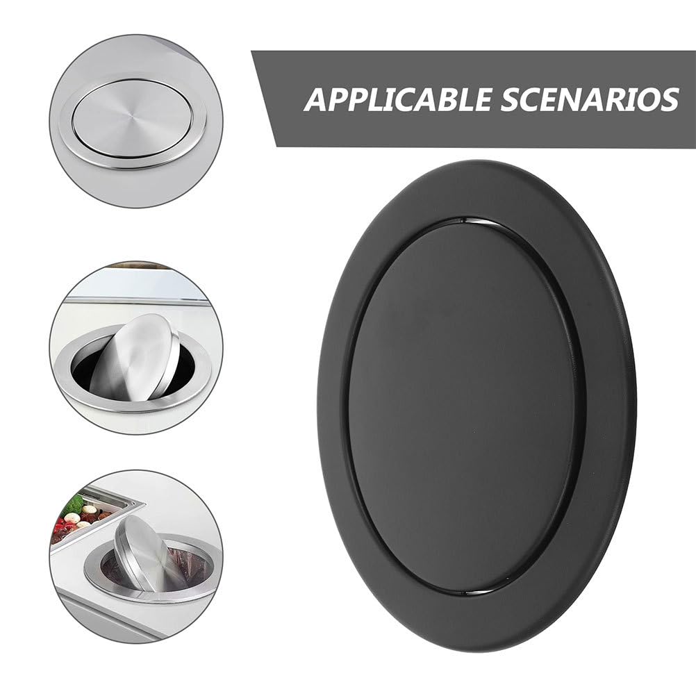 Edelstahl Eingebauter Mülleimerdeckel Mit Schwingdeckel 9.92X9.92X1.30In Für Küchenarbeitsplatte Und Badezimmer Platzsparend Für Hotelzimmer Und Haushalt