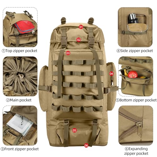 LibSkyln 70L/100L Camping Backpack
