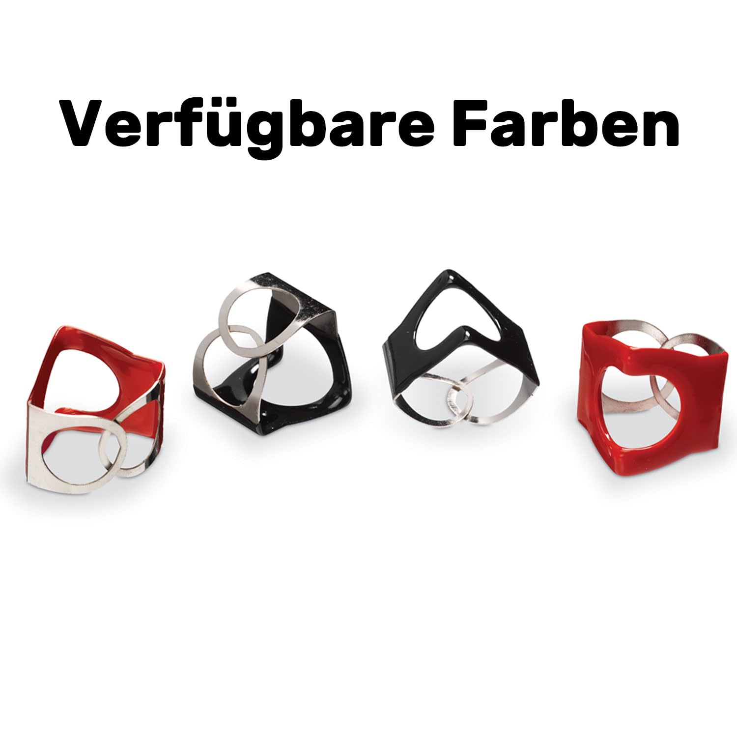 PinchClip Beckenklammer Schnellverschluss Beckenmutter 3er Set Rot mit keepdrum Dämpfer Pads