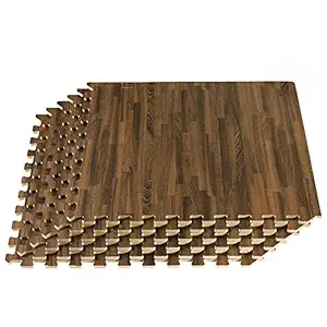 FOREST FLOOR Wood Grain, Cork Grain and Bamboo Grain Interlocking Foam Anti Fatigue Flooring 2'x2' Tiles