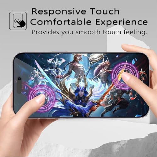 Image of iPhone 14 Pro Max Privacy Screen Protector - Pack of 2, Anti-Spy 9H Tempered Glass, Face ID Compatible, Anti-Fingerprint, Case Friendly, Bubble-Free, 6.7-Inch Display
