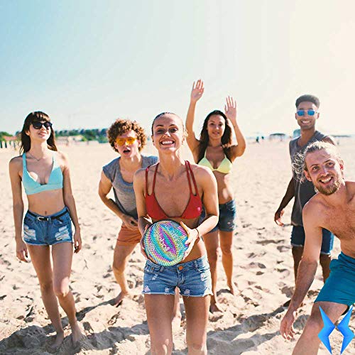 image for HoloGear Holographic Glowing Reflective Volleyball - Light Up with Cam