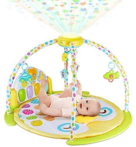 Lucario Baby Play Gym, Baby Play Mat Tummy Time Playmat Kick Piano Infant Babies Newborn Floor Mat for 0-12 Months