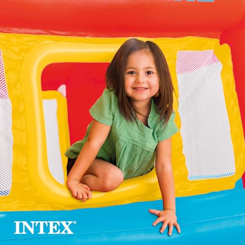 Intex Inflatable Jump-O-Lene Trampoline Bounce House with Crawl-Thru Door & Net - Indoor & Outdoor Backyard Blow-Up Bouncy Playhouse for Kids Ages 3-6 - Image 8