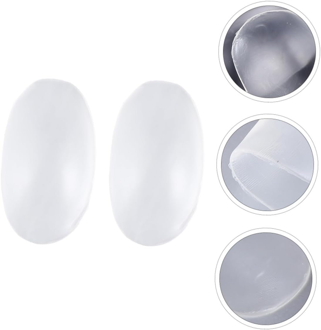 OSALADI 2 Pairs Invisible Thick Shoulder Pads Anti-Skid Shoulder Enhancer Cushions Detachable Universal Padding for Dresses and Garments