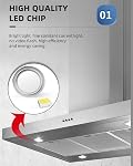 2-Pack DC 12V 1.5W Ampoule de cuisson de cuisine givrée Range Hood LED pour Diamètre 60mm/2.35in de trou de couverture laiteuse lampe d'échappement de fumée (blanc chaud) 3000K)