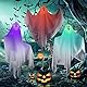 Halloween Deko Hängender Geist, 3 Stück 67CM LED Blinkender weißer Geist Hängedekoration, Gruseliger Fliegender Leuchtenden Geist, für Innen Außen Bäume Terrasse Garten Halloween Party Dekoration