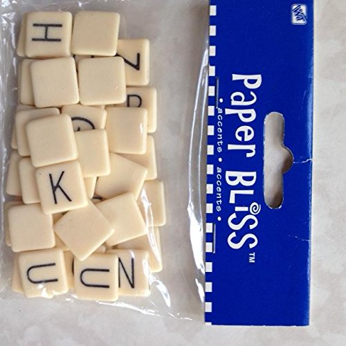 Paper Bliss Letter Tiles Cream 50 Pieces