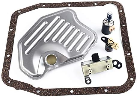 4R70W 4R75E Transmission Solenoid Set kit EPC TCC Lockup Shift with Filter and Gasket Compatible with Fo-rd Lin-coln Mer-cury 1998-2004