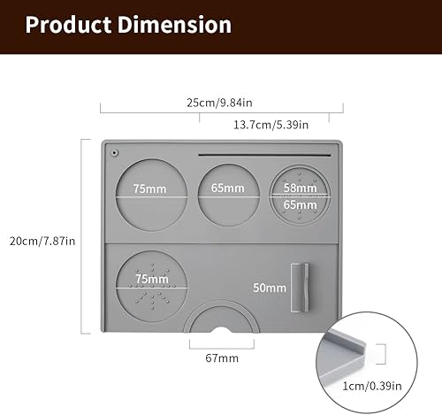 Miniatura 3 de Alfombrilla de compresión de café expreso, estación de amortiguación de café de grado alimenticio, accesorio de silicona para baristas, hogar,